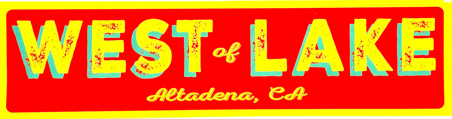 West of Lake Bumper Sticker